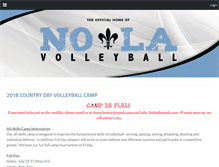 Tablet Screenshot of nolavolleyball.com